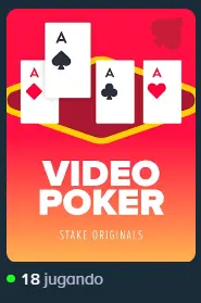 Video Poker en Stake live